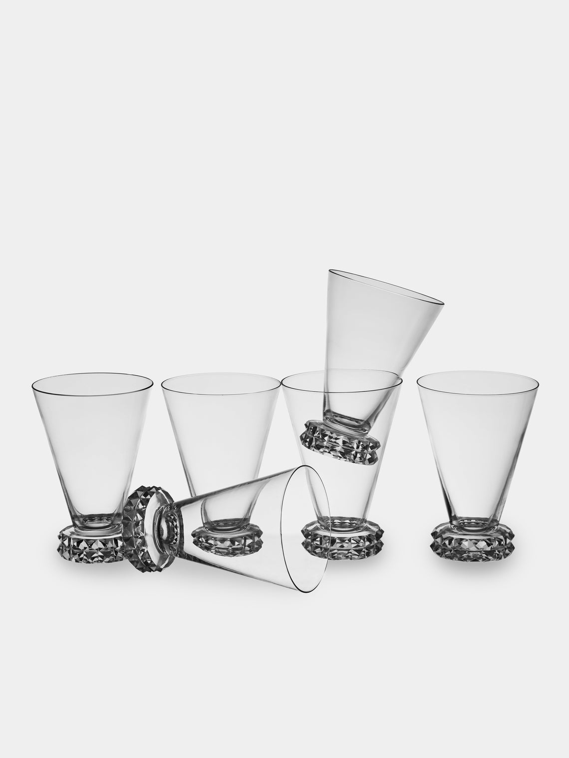 Antique and Vintage - Mid-20th-Century Baccarat Water Glasses (Set of 6) - Clear - ABASK