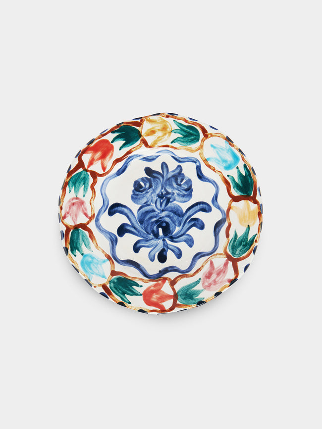 Zsuzsanna Nyul - Hand-Painted Ceramic Dessert Plates (Set of 4) -  - ABASK - 