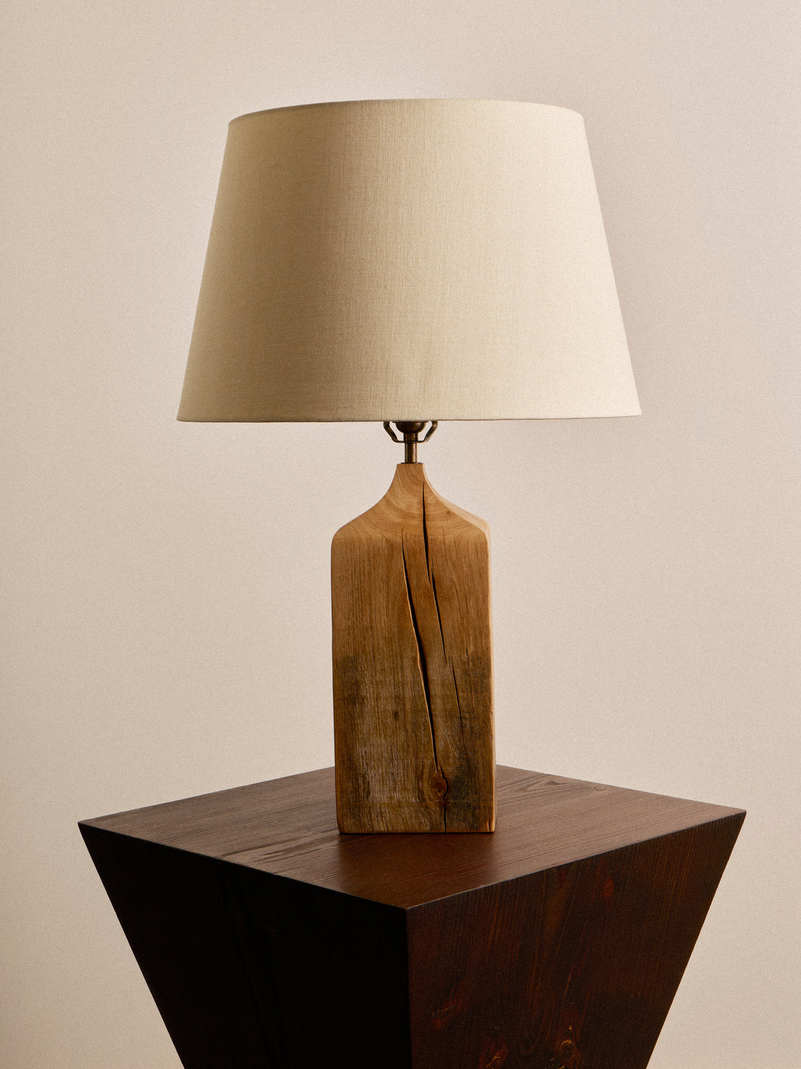 Jamie Gaunt Designs - No. 8 Block Natural Oak Table Lamp - Natural - ABASK