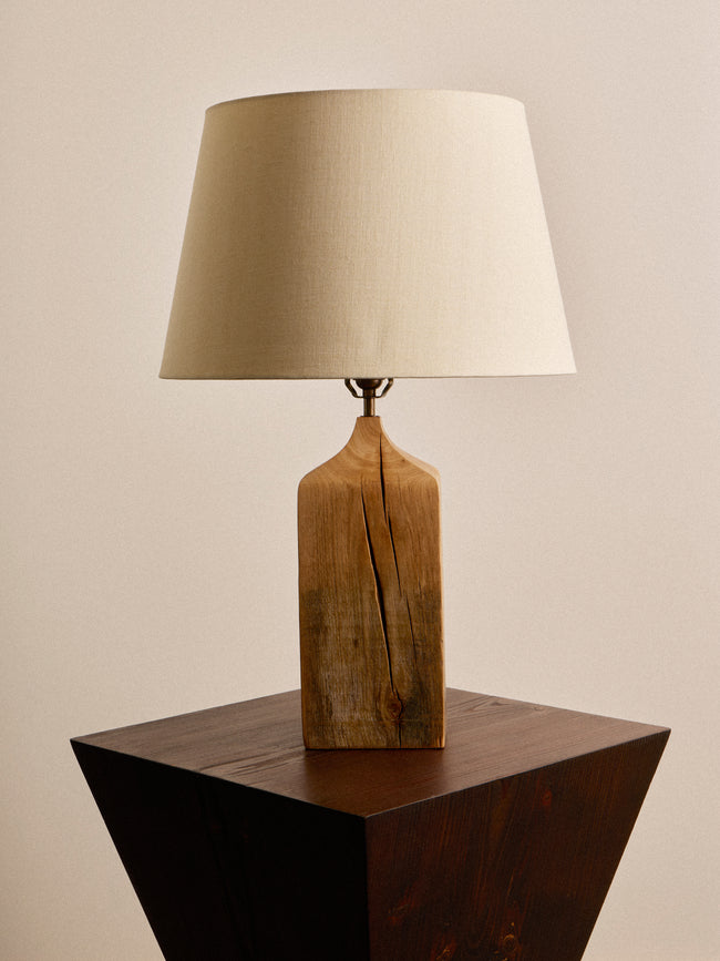 Jamie Gaunt Designs - No. 8 Block Natural Oak Table Lamp - Natural - ABASK