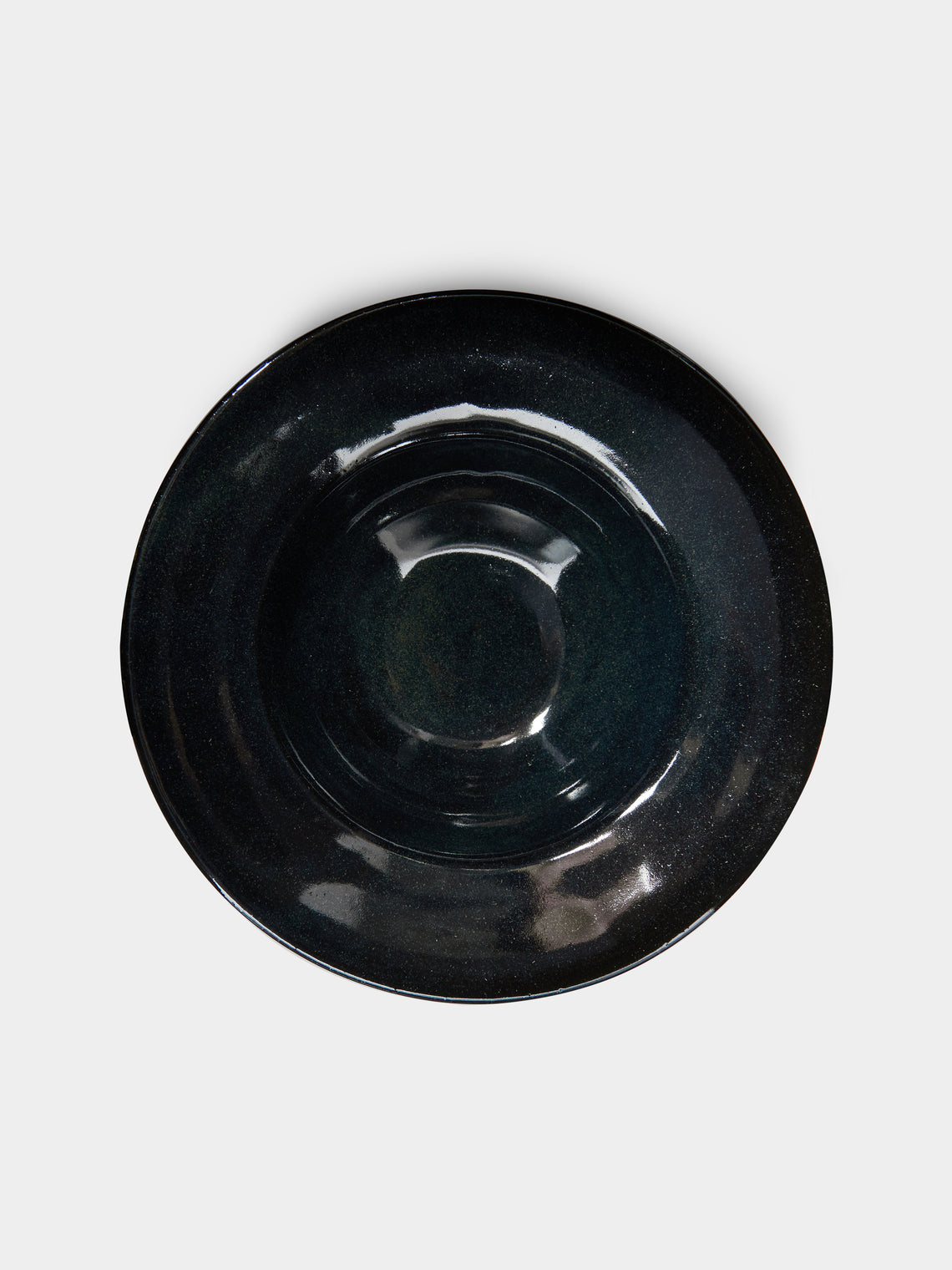 Mervyn Gers Ceramics - Hand-Glazed Ceramic Deep Bowls (Set of 6) - Black - ABASK