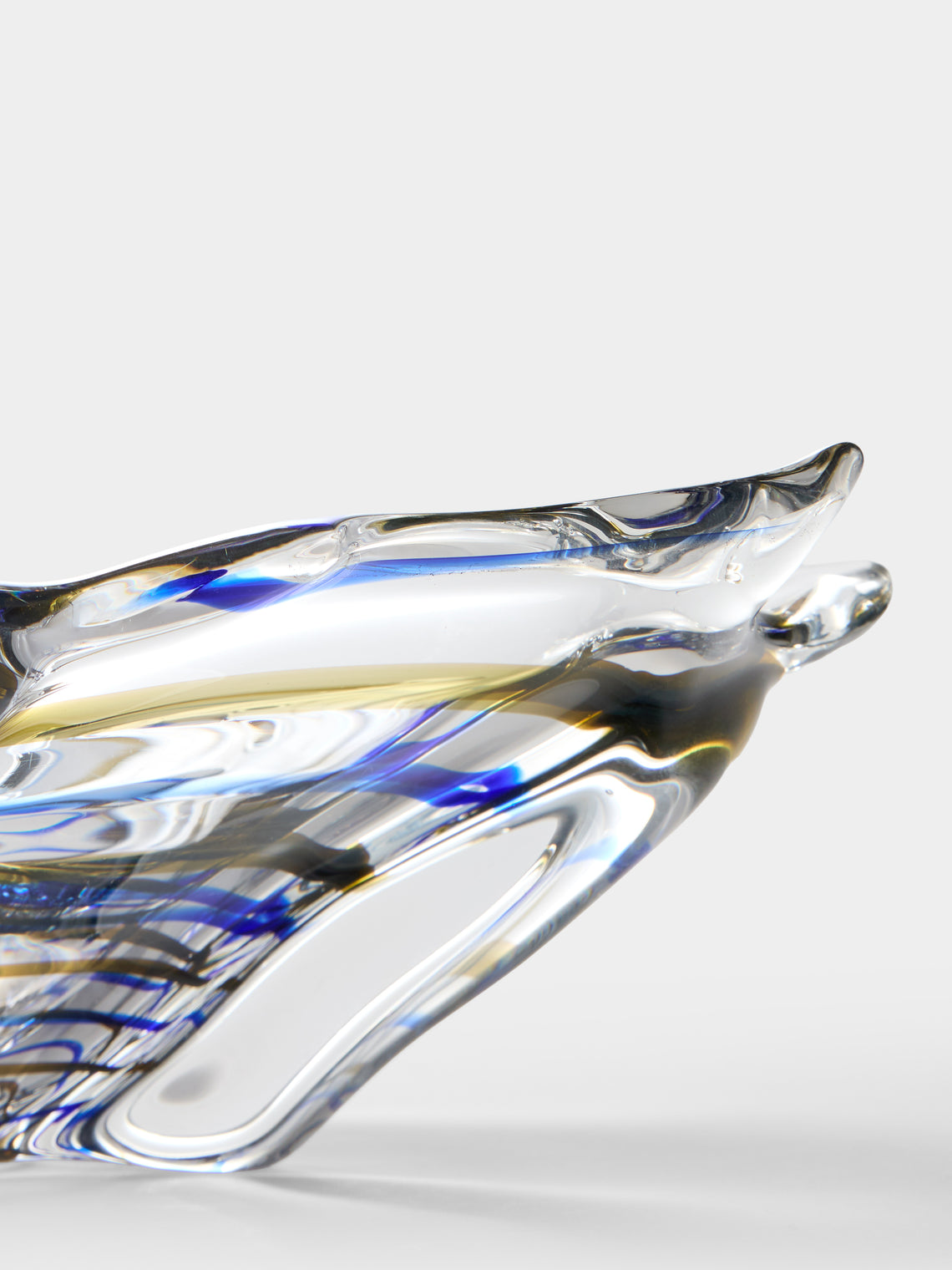 Antique and Vintage - 1980s Fornasetti Murano Glass Bowl - Blue - ABASK