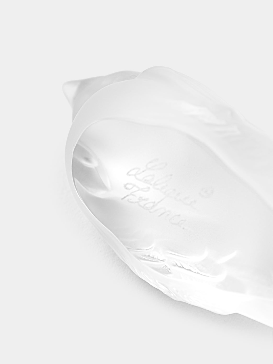 Lalique - | Set of 2 | Swallow Crystal Knife Rests - Clear - ABASK