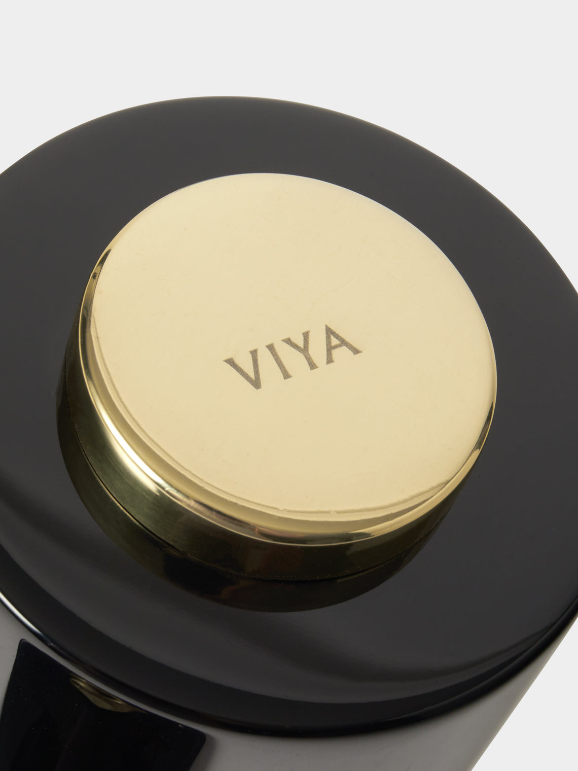 Viya - Saffron Lacquered Wood Round Container - Black - ABASK