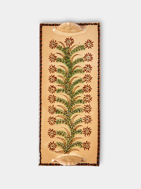 Poterie d’Évires - Flowers Hand-Painted Ceramic Cheese Board - Cream - ABASK - 