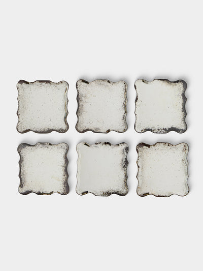 Borgo delle Tovaglie - Firenze Mirrored Glass Coasters (Set of 6) - Silver - ABASK - 