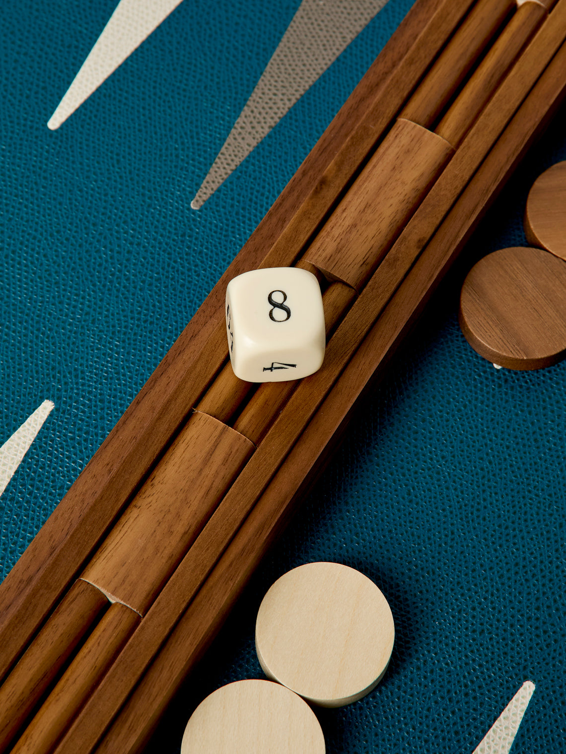 Giobagnara - Leather Backgammon Set - Navy - ABASK