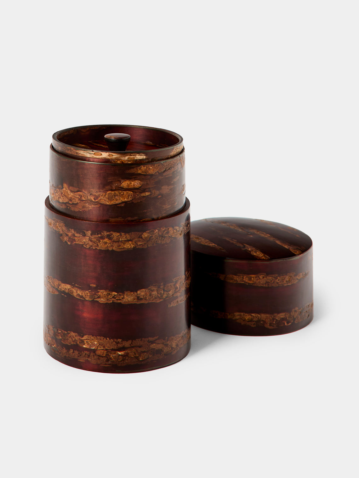 Denshiro - Polished Cherry Bark Tea Canister - Brown - ABASK