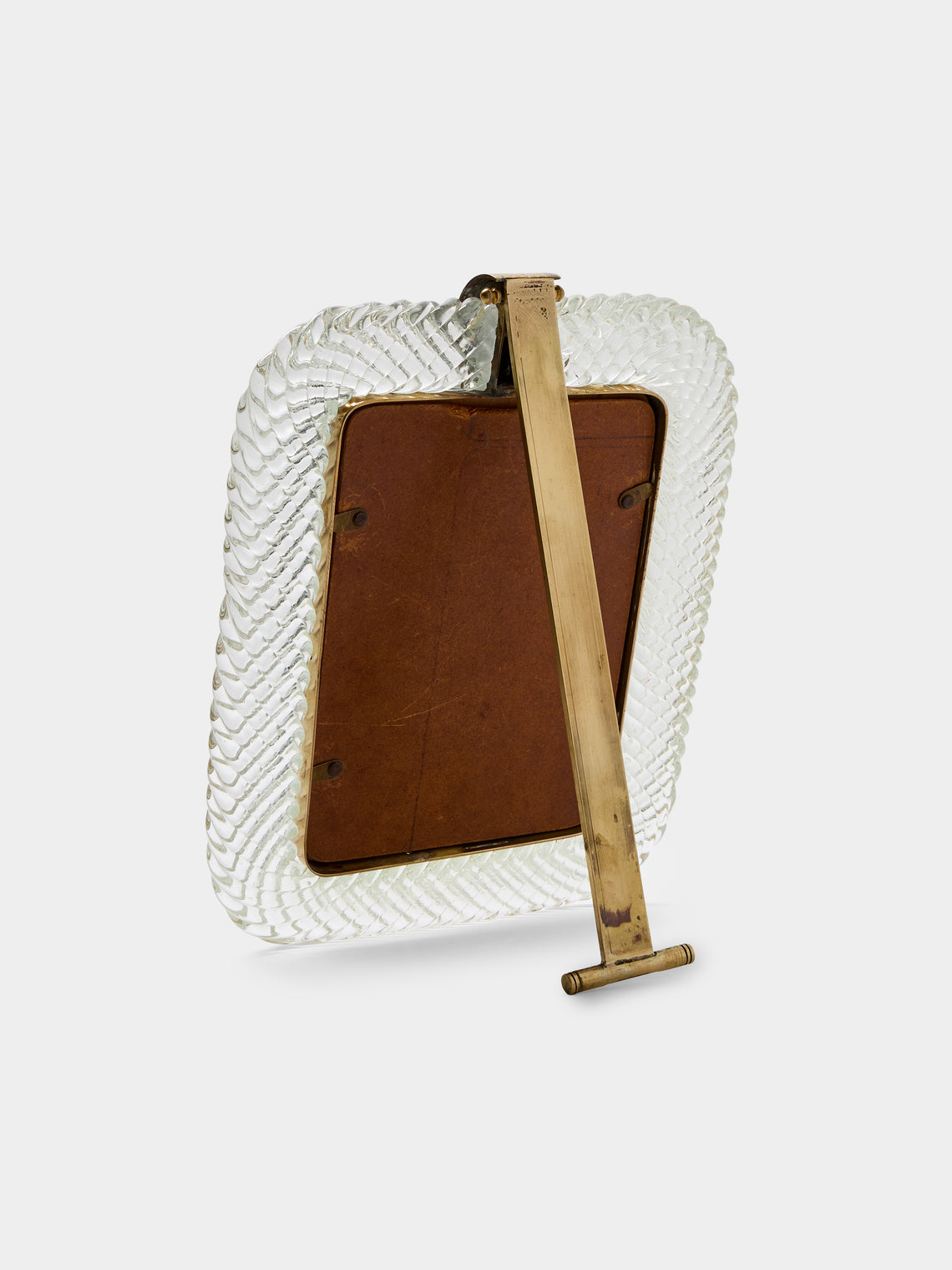 Antique and Vintage - 1950s Murano Glass Large Photo Frame (10x13") - Clear - ABASK