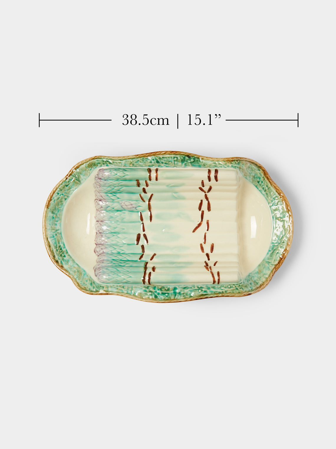 Antique and Vintage - 1900s Ceramic Asparagus Platter -  - ABASK