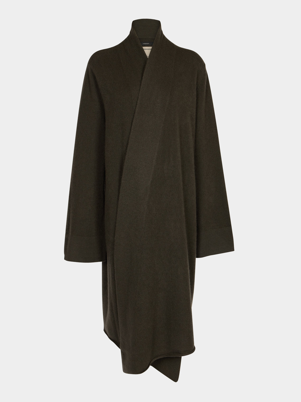 Frenckenberger - Cross Cashmere Long Cardigan - Dark brown - ABASK - 