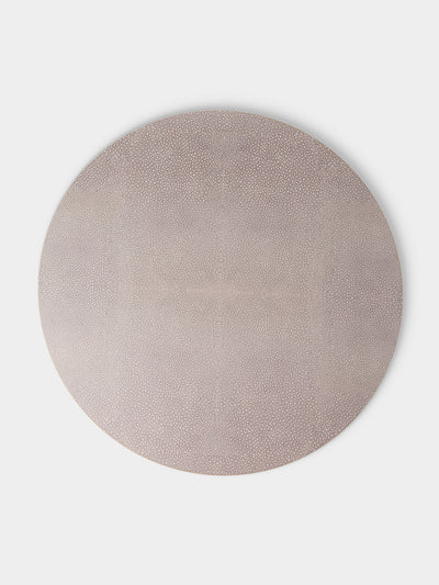 HestiaLiving - | Set of 4 | Prestige Faux Shagreen Placemats - Brown - ABASK - 