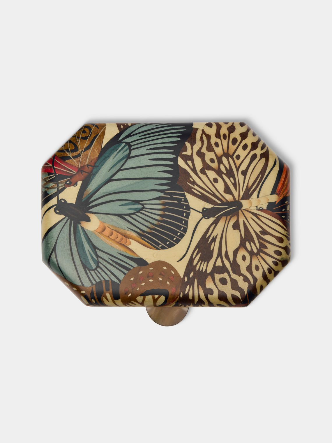 Silvia Furmanovich - Butterflies Marquetry Wood Jewelry Box - Multiple - ABASK
