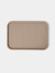 Giobagnara - Arcobaleno Leather Tray (12.5in/31.5cm) - Beige - ABASK - 