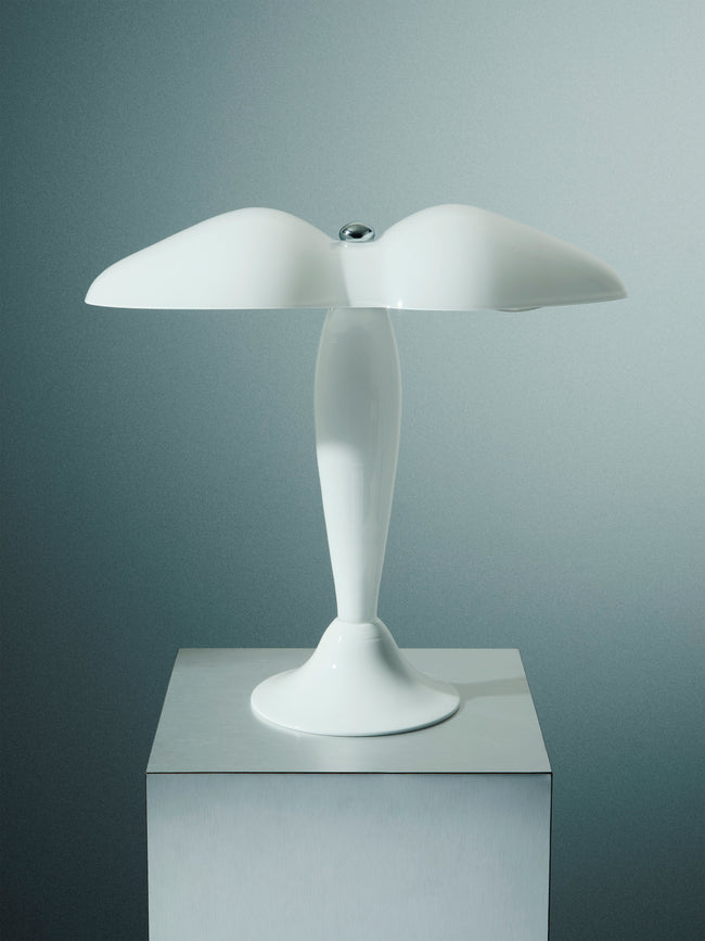 Carlo Moretti - Office Hand-Blown Murano Glass Table Lamp - White - ABASK