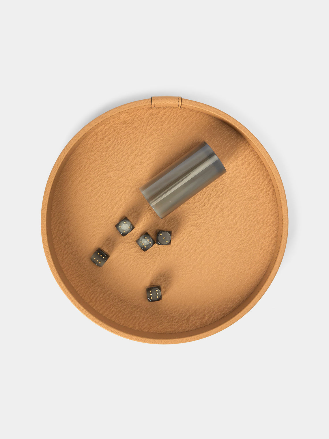 Pinetti - Leather Dice Set - Beige - ABASK