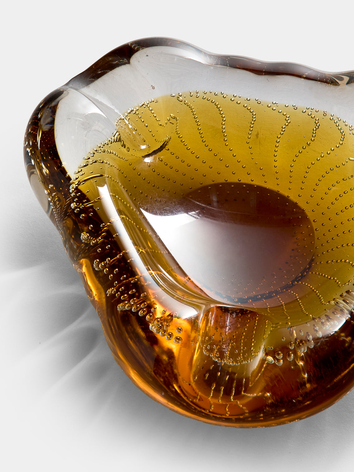 Antique and Vintage - 1960s Murano Glass Ashtray - Clear - ABASK