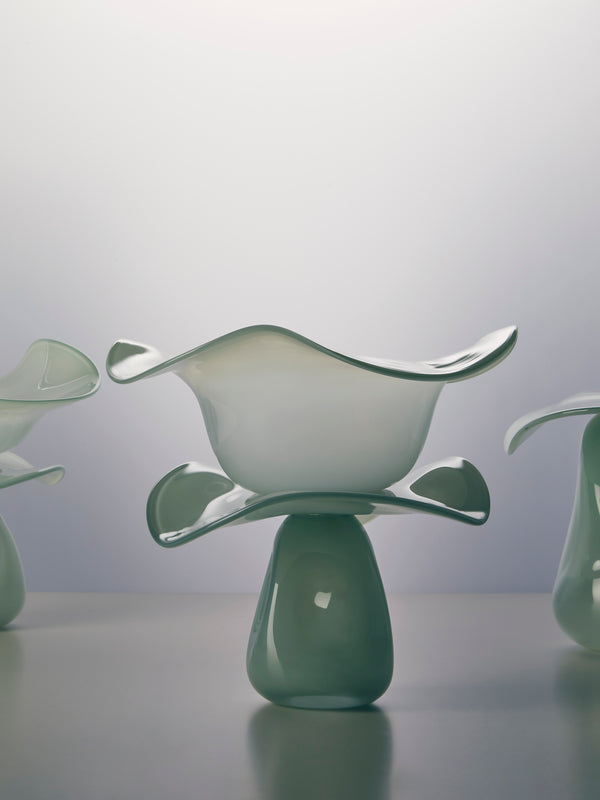 Oog Objects - 11 Hand-Blown Glass Vase (10in/26cm) - Green - ABASK