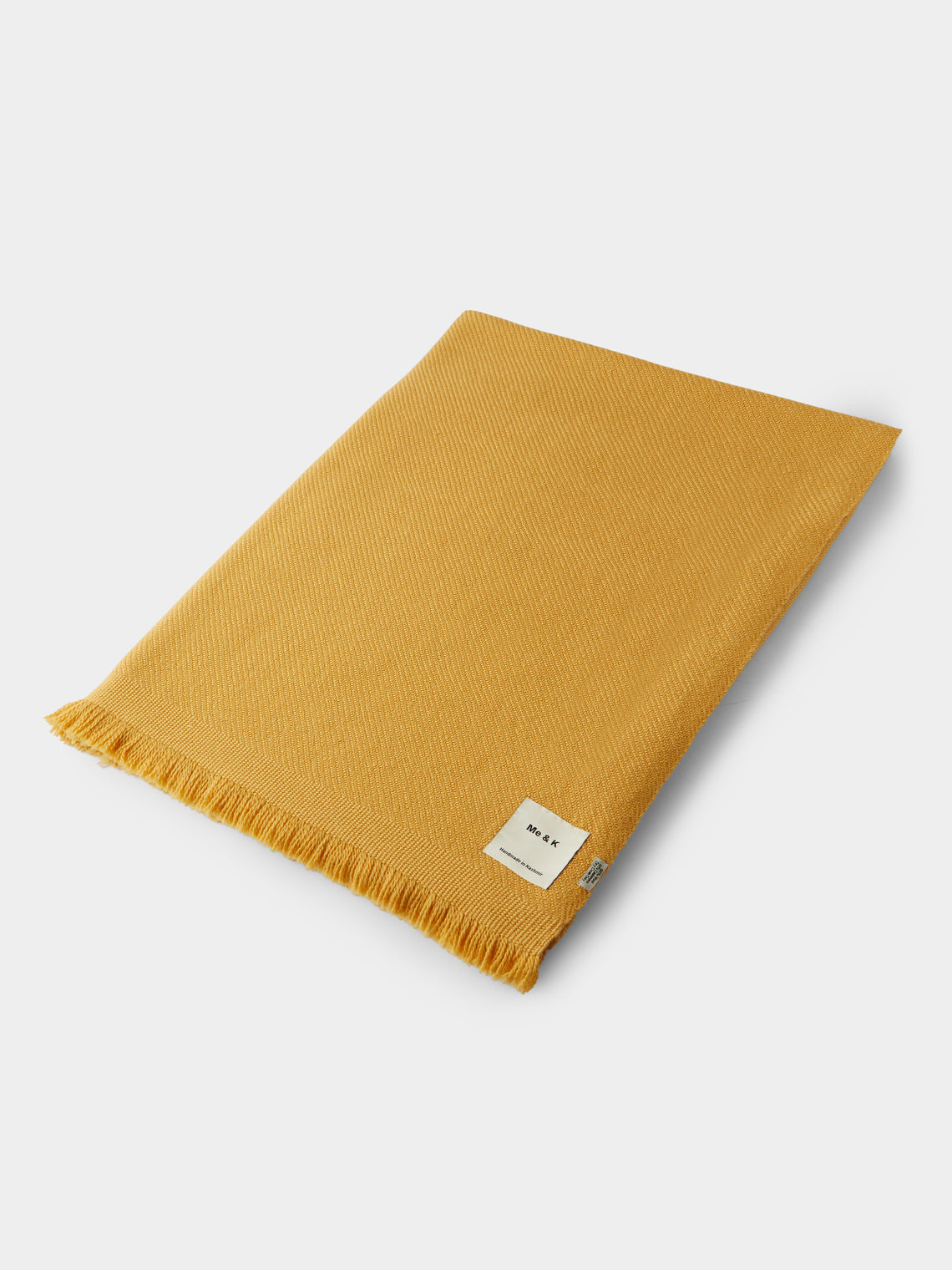 Me & K - Merino Wool and Cashmere King-Size Blanket (106in/2.7m) - Yellow - ABASK