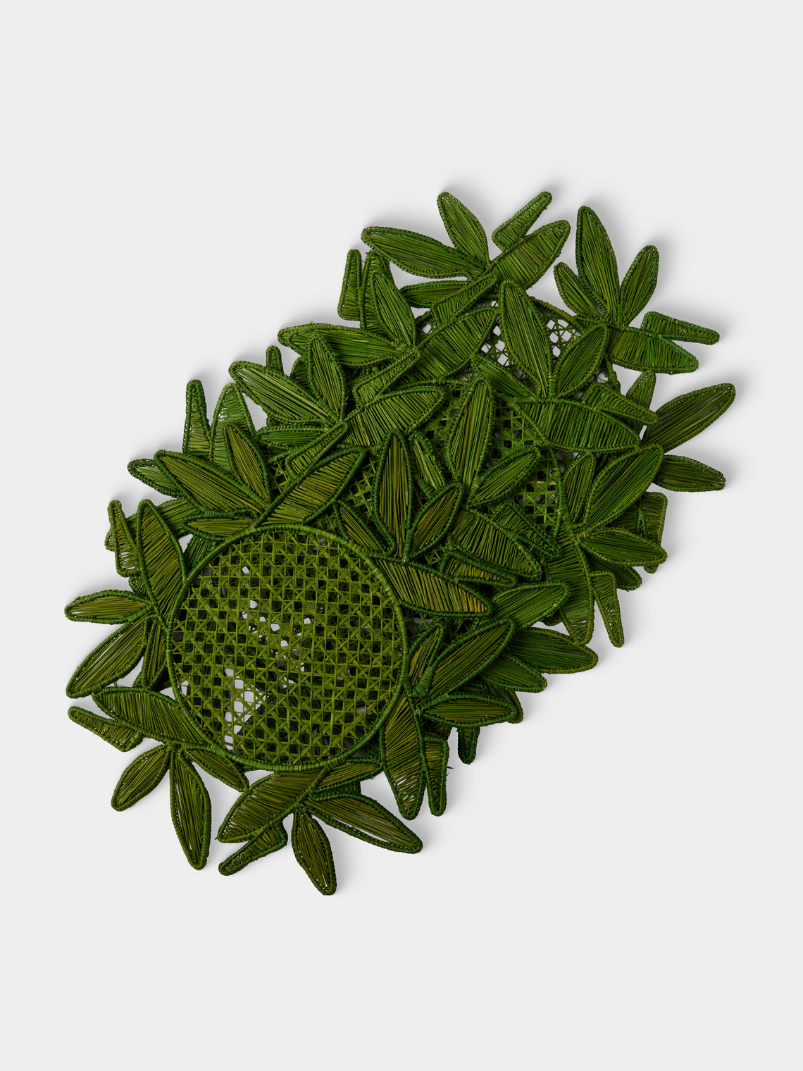 Artesanías del Atlántico - | Set of 4 | Paradise Handwoven Palm Placemats - Green - ABASK