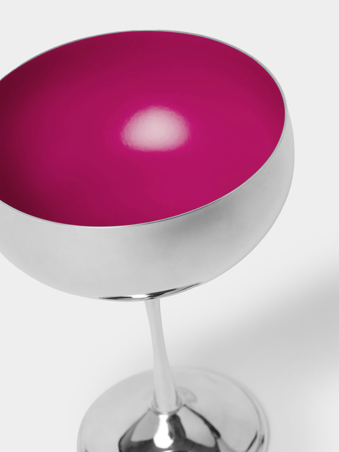 Jarosinski & Vaugoin - Silver-Plated and Burnt Lacquer Champagne Coupe - Silver - ABASK