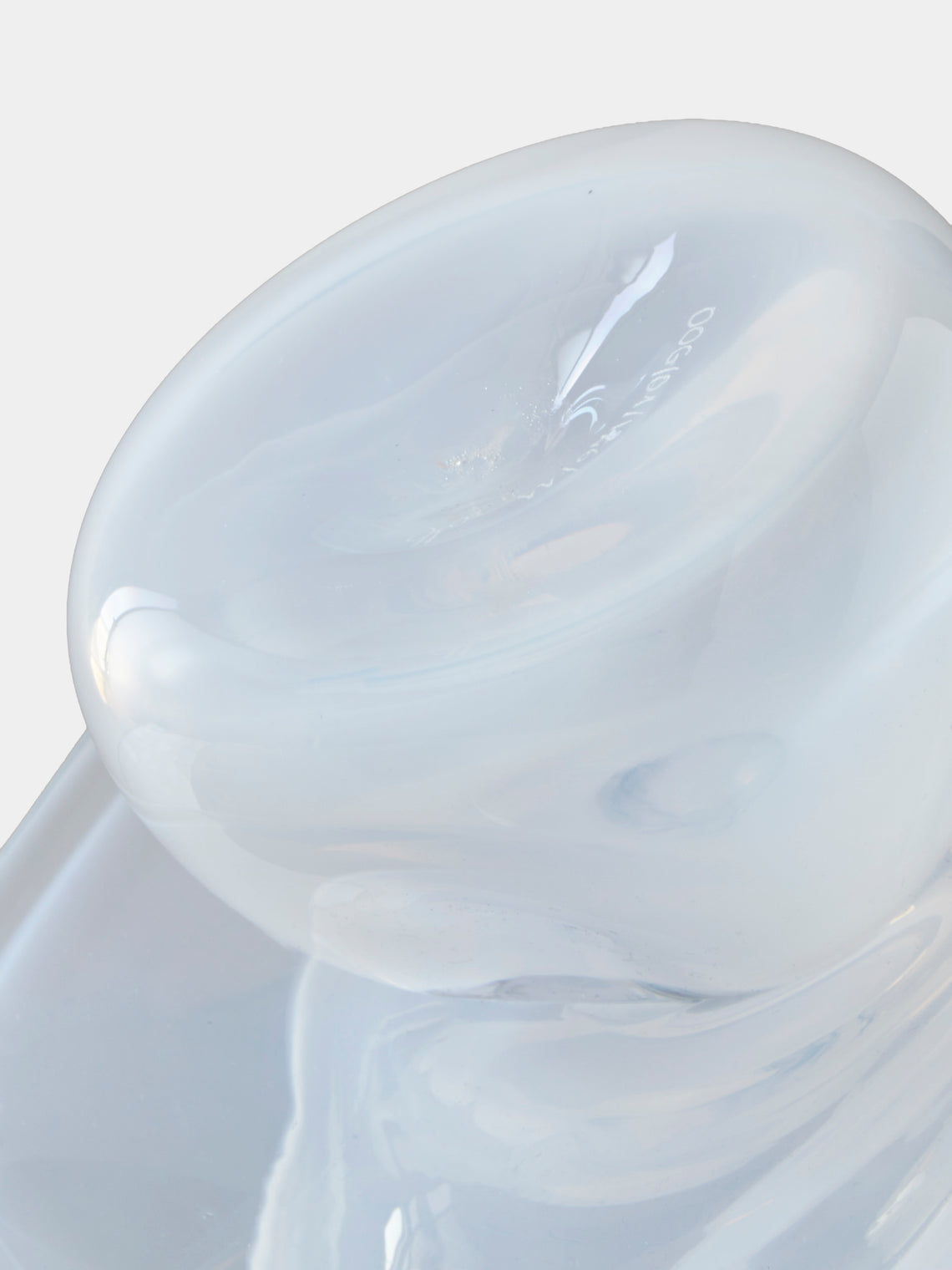 Oog Objects - 3 Hand-Blown Glass Vase (8in/21cm) - White - ABASK