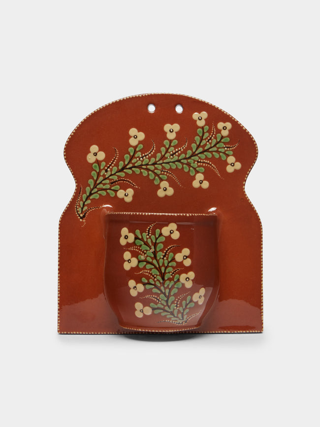 Poterie d’Évires - Flowers Hand-Painted Ceramic Single Utensil Holder -  - ABASK - 