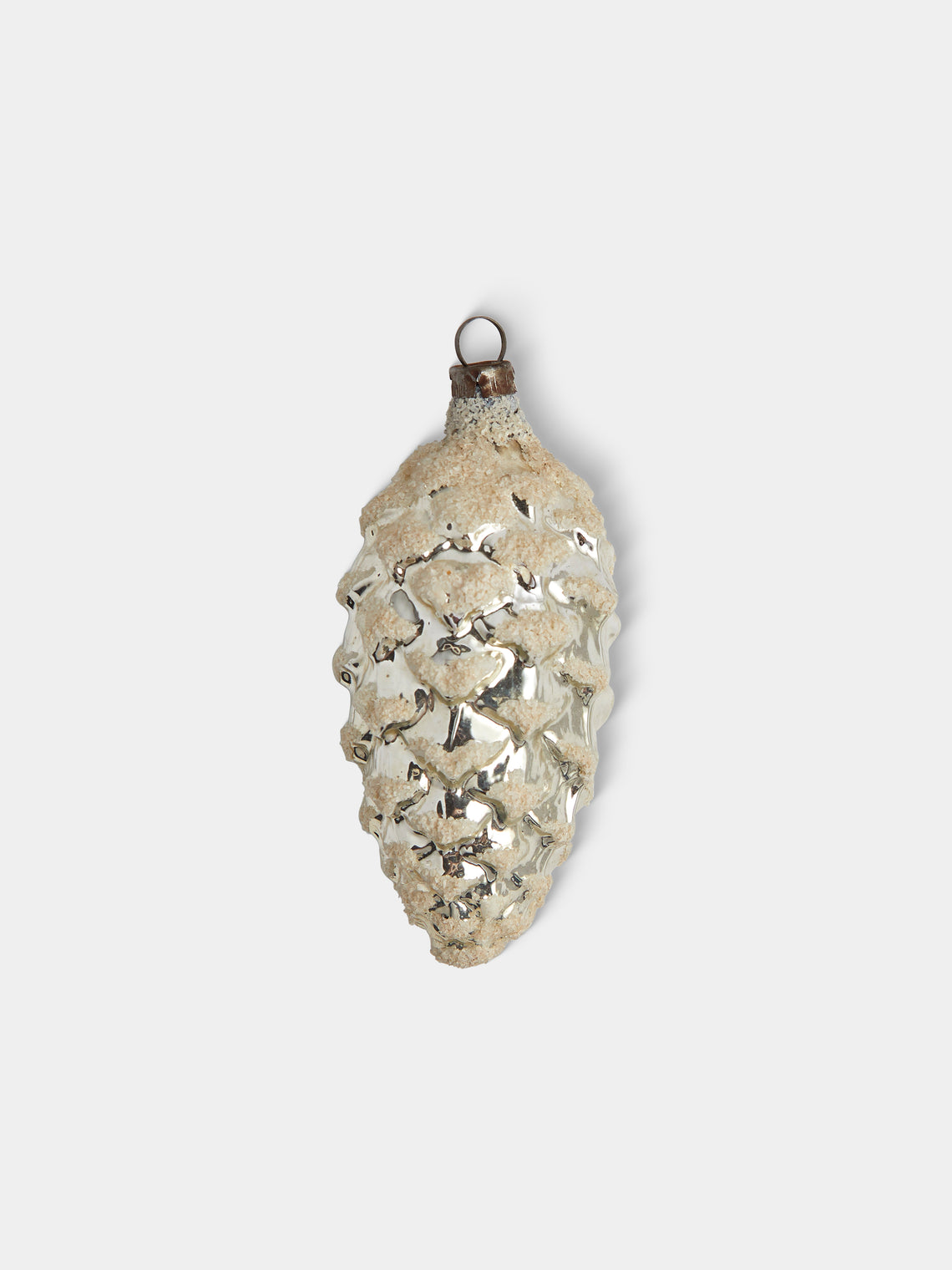 Antique and Vintage - Early-20th-Century Pinecones Glass Baubles (Set of 12) - Silver - ABASK
