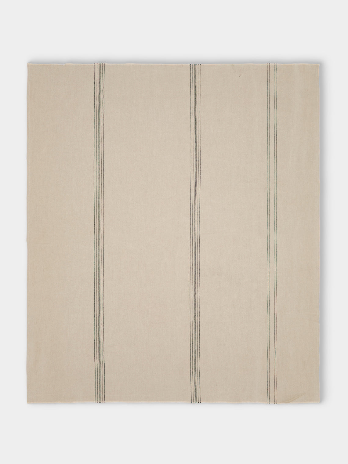 Libeco - The Moroccan Stripe Belgian Linen Bed Blanket (102in/2.6m) - Natural - ABASK - 