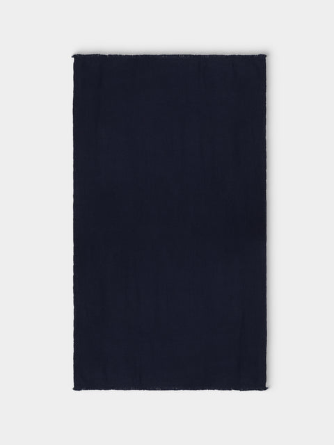 Me & K - Merino Wool and Cashmere King-Size Blanket (106in/2.7m) - Navy - ABASK - 
