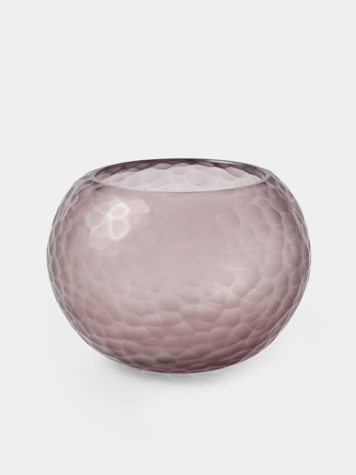 Micheluzzi Glass - Bocia Lilla Diamante Hand-Blown Murano Glass Vase (6in/15.5cm) - Lilac - ABASK - 