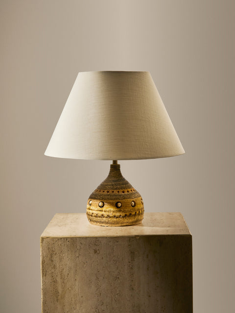 Antique and Vintage - 1960s Georges Pelletier Ceramic Table Lamp - Brown - ABASK