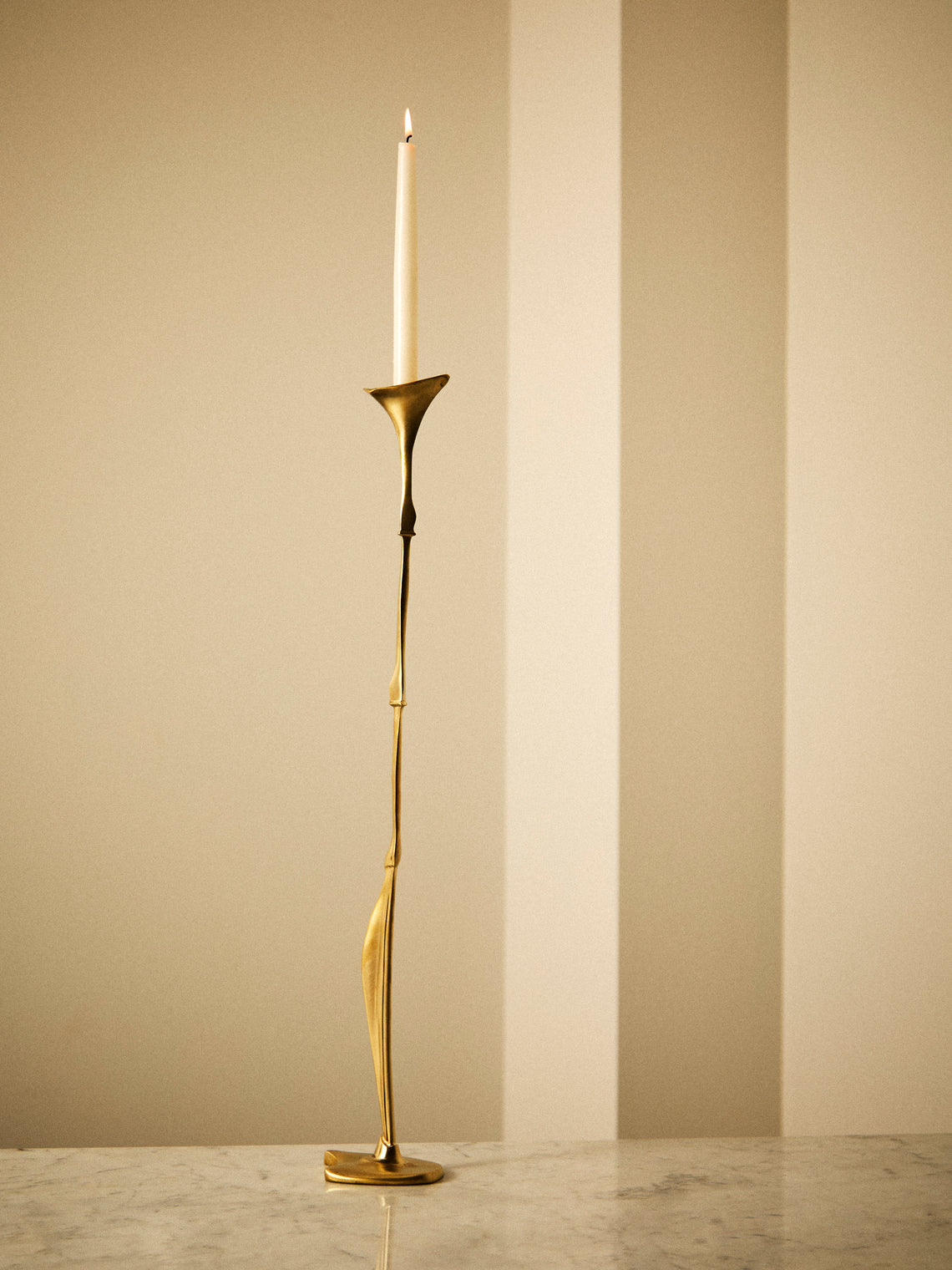 Shaha Raphael - Low Tide Fishbone Hand-Cast Brass Large Candelabra - Gold - ABASK