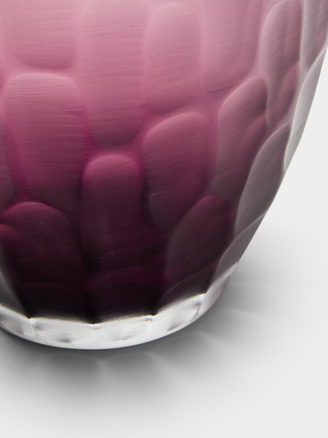 Micheluzzi Glass - Goccia Ametista Bamboo Hand-Blown Murano Glass Vase (9in/23cm) - Purple - ABASK