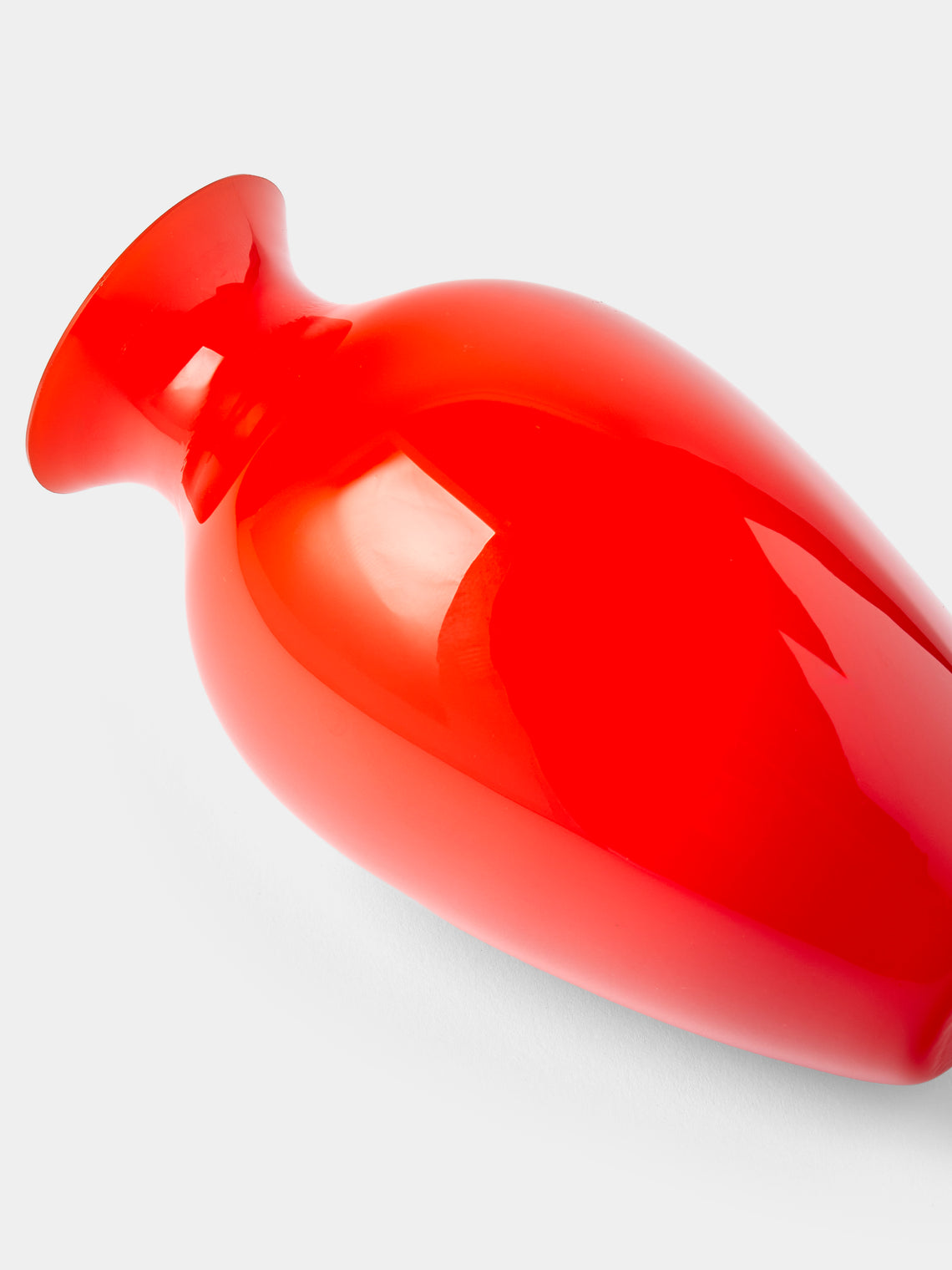 Antique and Vintage - Antares Hand-Blown Murano Glass Bud Vase (5.5in/14cm) - Orange - ABASK