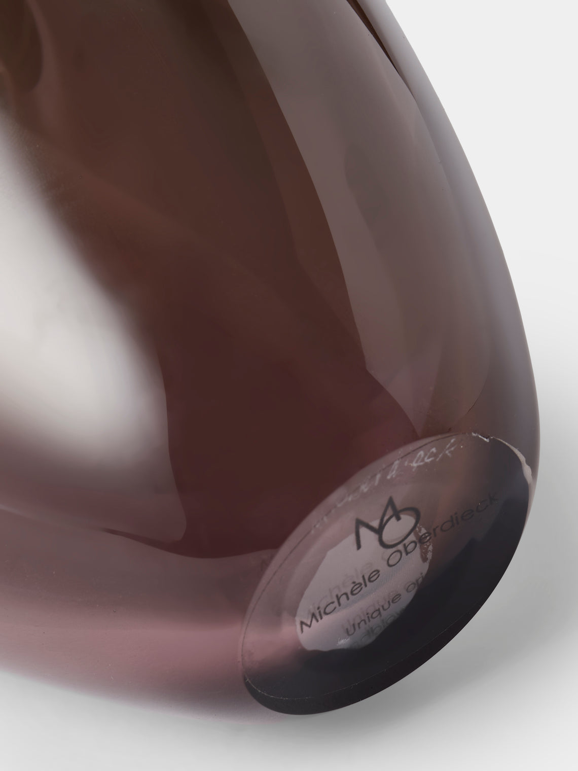 Michèle Oberdieck - Heather Forest Hand-Blown Glass Vase (12.5in/32cm) - Brown - ABASK