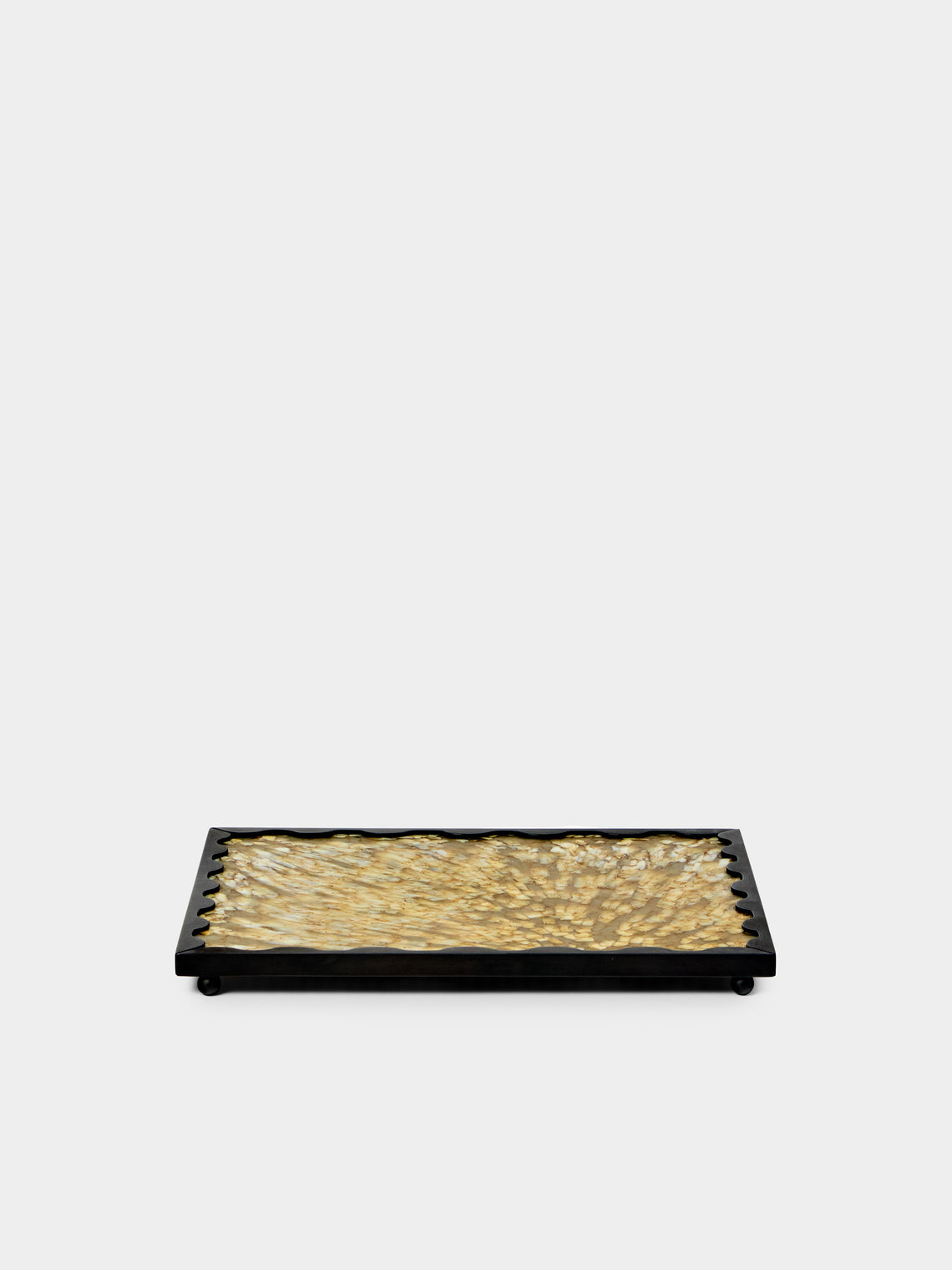 Droulers - Ondine Burnished Brass Tray (10in/25cm) - Brown - ABASK - 