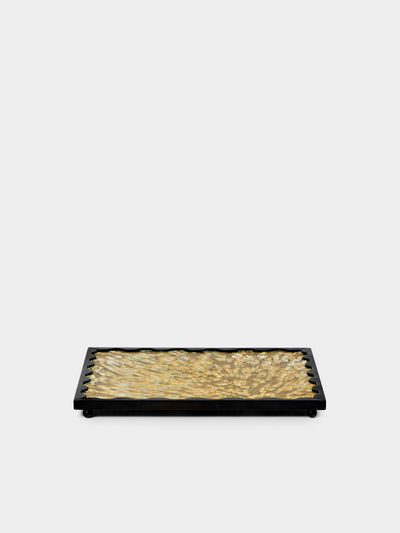 Droulers - Ondine Burnished Brass Tray (10in/25cm) - Brown - ABASK - 