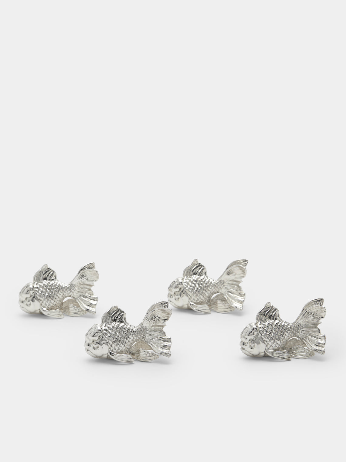 Objet Luxe - Oranda Silver-Plated Chopstick Rests (Set of 4) - Silver - ABASK