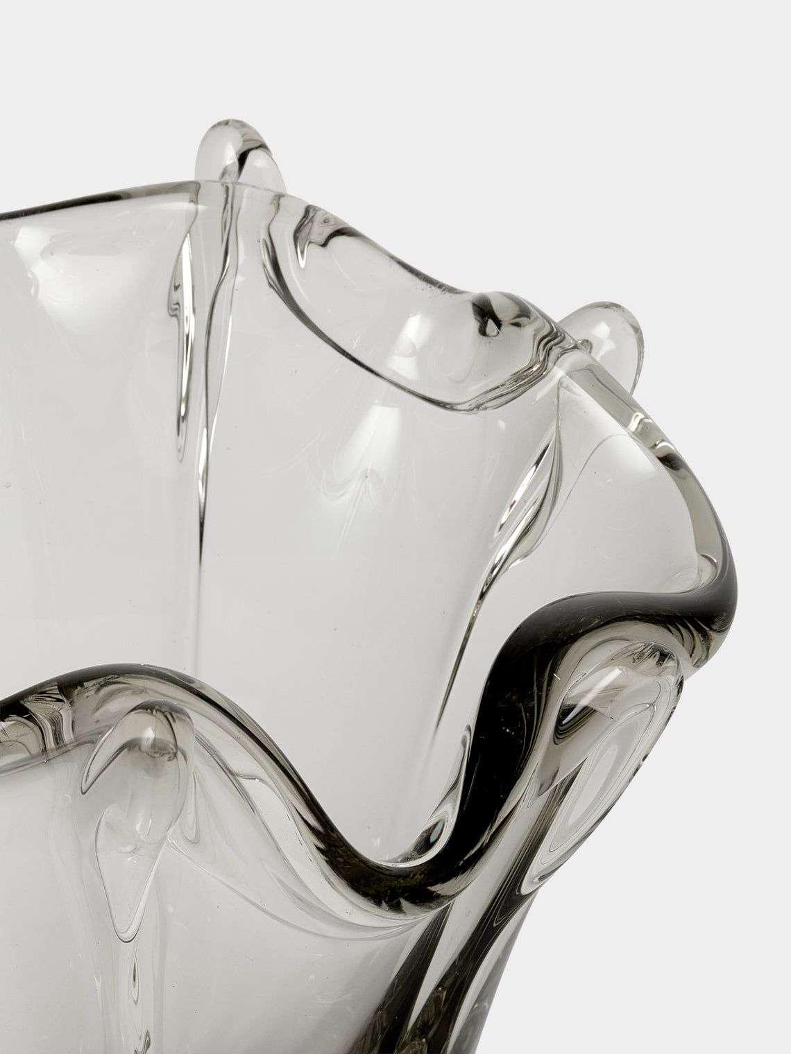 Antique and Vintage - 1950s Crystal Vase (11in/27.5cm) - Clear - ABASK