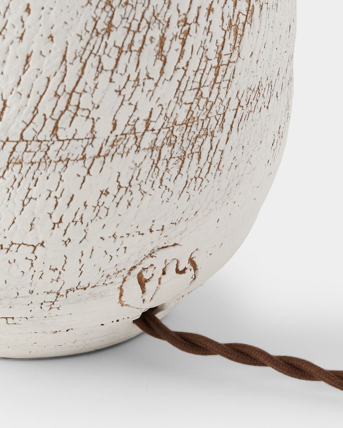 Peter Speliopoulos Projects - Hand-Glazed Stoneware Table Lamp - White - ABASK