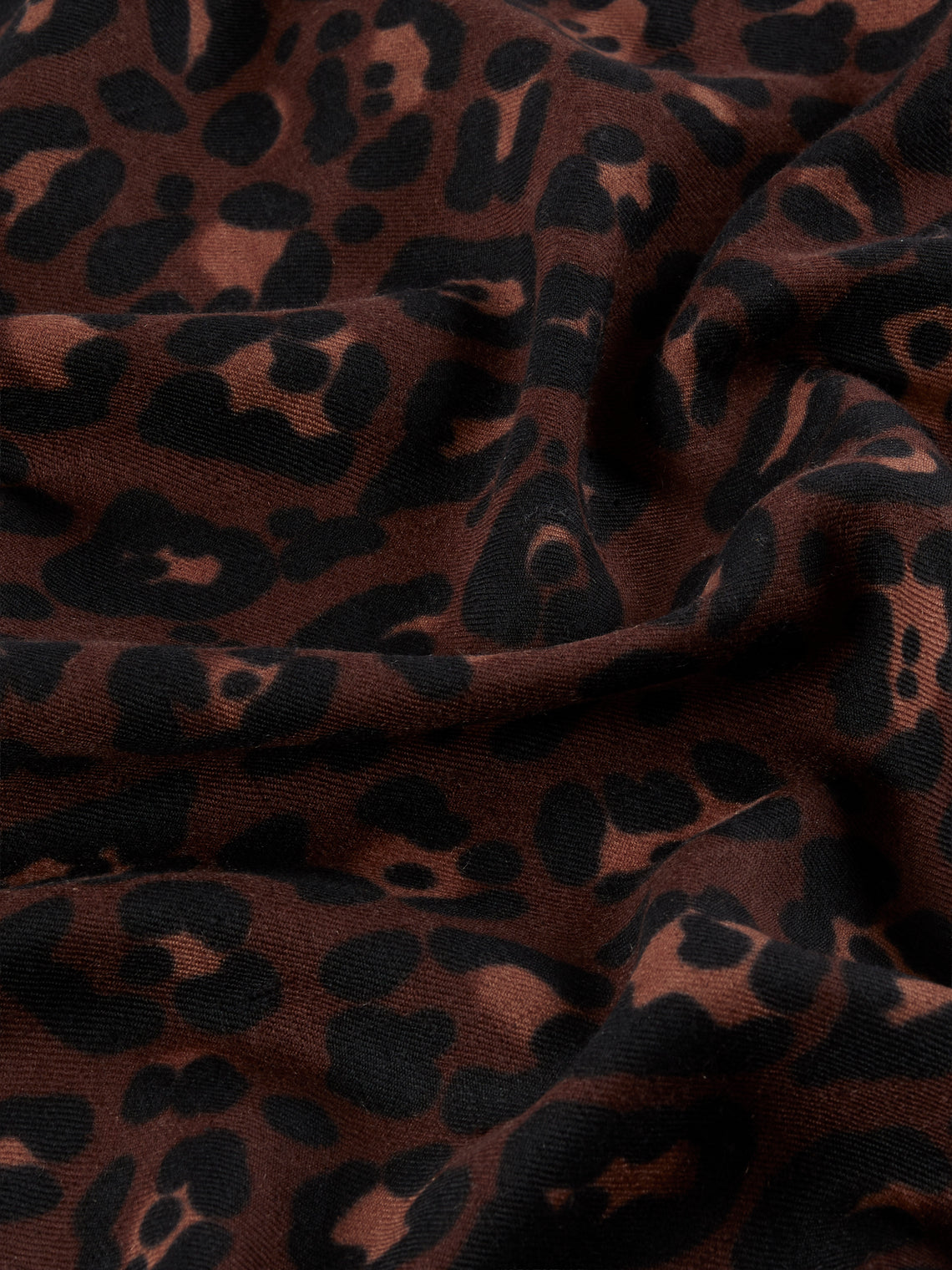 Me & K - Cashmere Leopard Bandana Scarf (37.5in/95cm) - Brown - ABASK