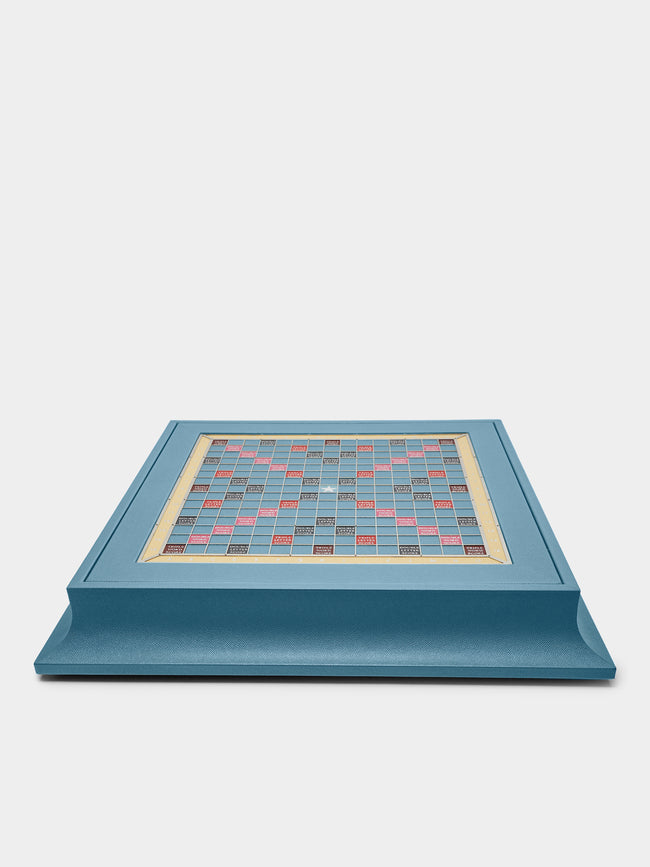 Geoffrey Parker - Leather Scrabble Set - Light Blue - ABASK - 