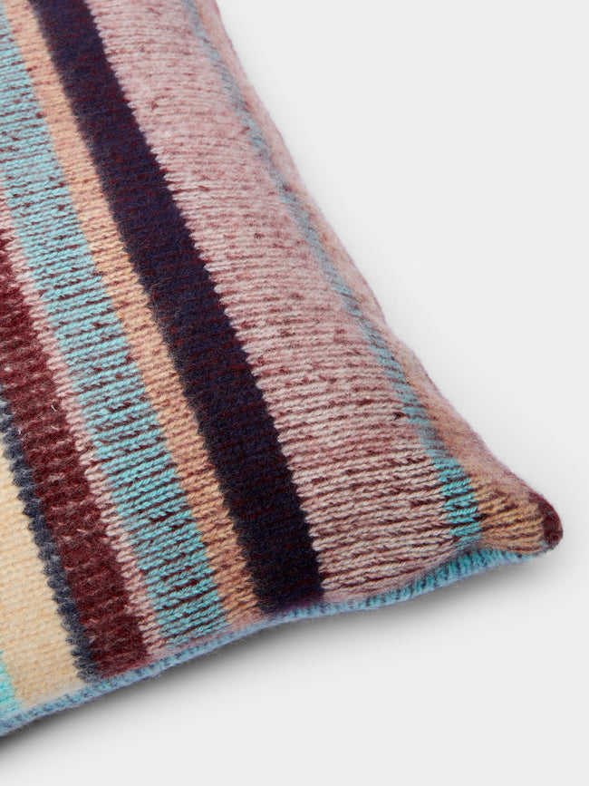 The Elder Statesman - Hand-Dyed Cashmere Striped Pillow -  - ABASK