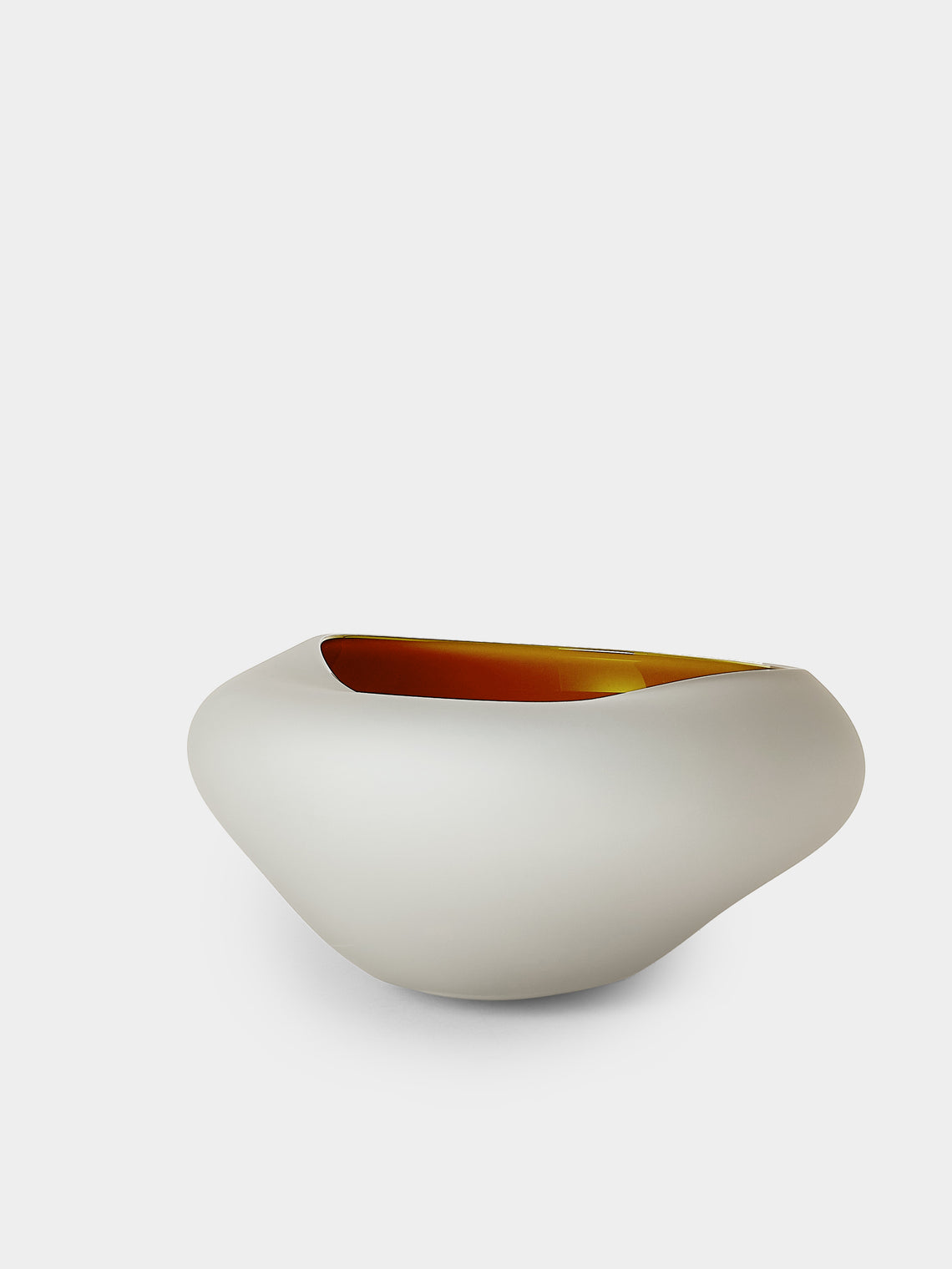 David Valner - Polypore Hand-Blown Glass Bowl (12in/30cm) - Gray - ABASK