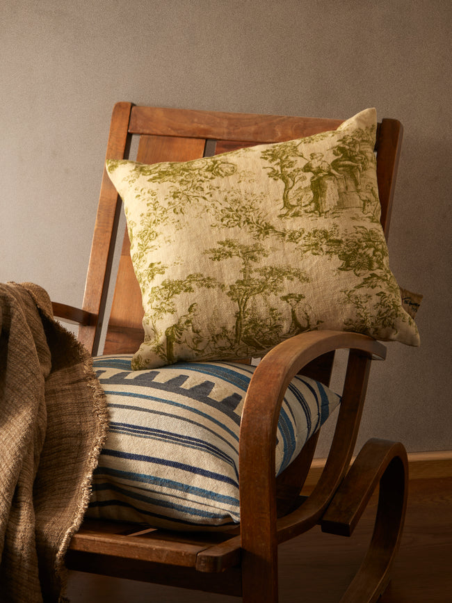 The House of Lyria - Linen Cushion (17.5in/45cm) - Cream - ABASK
