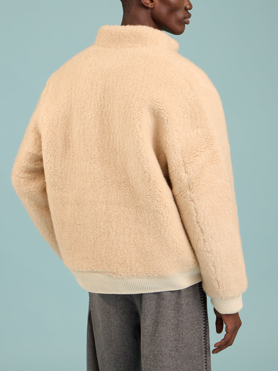 God's True Cashmere - T-Bird Cashmere Flight Jacket | Size: M - Gray - ABASK