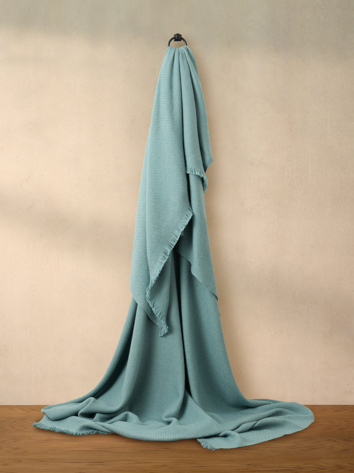 Me & K - Merino Wool and Cashmere King-Size Blanket (106in/2.7m) - Blue - ABASK