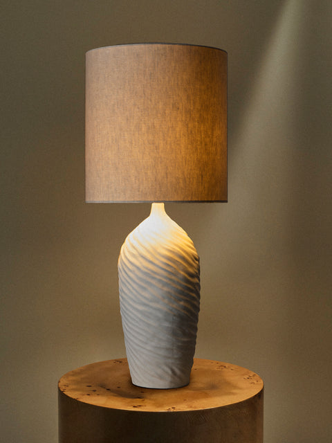 Legato Studio - Ondine Hand-Cast Composite Table Lamp - Ivory - ABASK