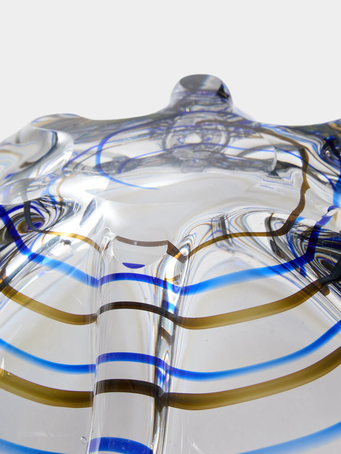 Antique and Vintage - 1980s Fornasetti Murano Glass Bowl - Blue - ABASK